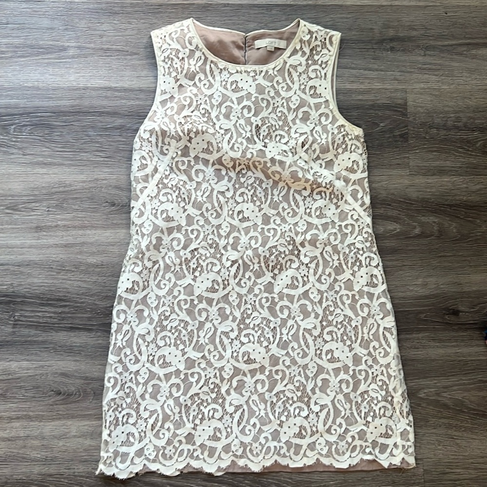 Loft Lace Sleeveless Dress Size 14